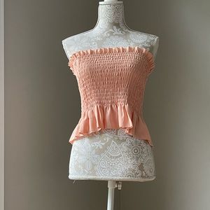 Peach Pink Cute off the shoulder Top